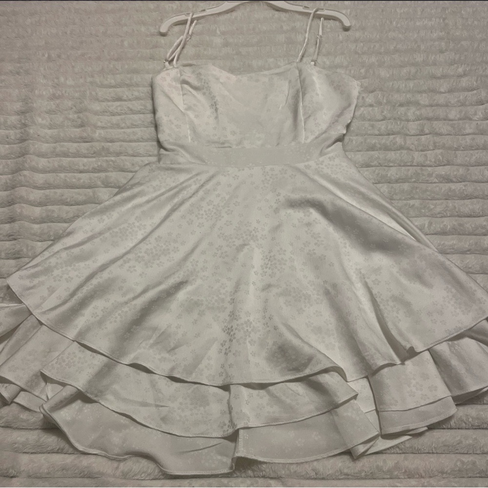 Envy + Grace White Satin Dress